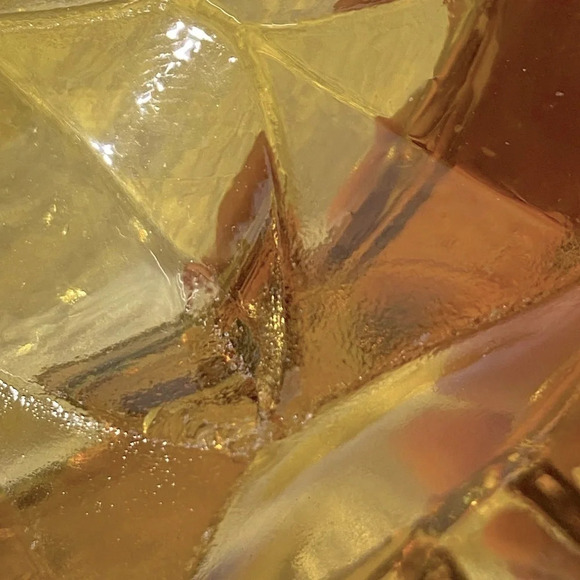 Vintage Anchor Hocking  Fairfield Round Amber Glass Ashtray Trinket Dish - Picture 8 of 11